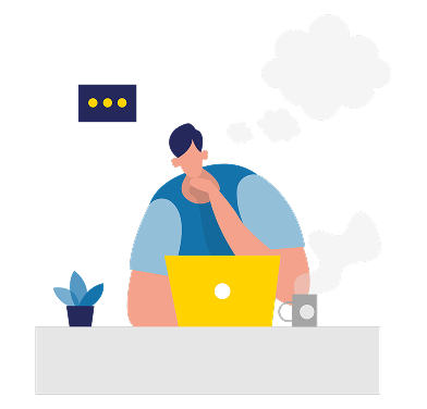 疑問を持つ人のイラスト